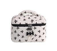 Trousse de maquillage de voyage grande capacité pour soins de la peau, jolis nœuds, articles de toilette, grande capacité, lavage esthétique, cosmétique, J, Beauté de masse