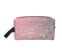 Trousse de Maquillage de Voyage Grande capacité, Rose doré et Scintillant, pour Femme