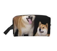 Trousse de Maquillage de Voyage Grande capacité Shiba Inu Akita Inu pour Femme