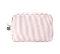 Trousse de maquillage de voyage | Grande trousse de maquillage avec intérieur clair | Fermeture éclair pour accessoires - Trousse de voyage élégante pour gym, camping, école, rouge, Voir description
