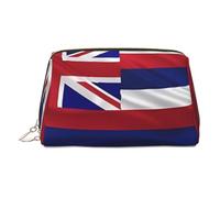 Trousse de maquillage de voyage imprimée drapeau de Basse-Saxe pour un usage quotidien et voyage d'affaires, Drapeau d'Hawaï américain, One Size, Classique