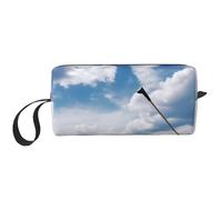 Trousse de maquillage de voyage imprimée sur le terrain de golf - Trousse de maquillage portable pour femme, blanc, Taille unique, Trousse de maquillage