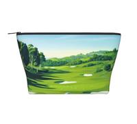 Trousse de maquillage de voyage imprimée sur un terrain de golf - Trousse de toilette pour femme, Noir , Taille unique, Trousse de maquillage