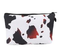 Trousse de Maquillage de Voyage Imprimée Vache, Polyester et Éponge | Rangement Opaque, Transport Facile, pour Brosse et Lotion, Salle de Bain, Sport, Valise