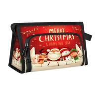 Trousse de maquillage de voyage Merry Christmas pour femmes, hommes, enfants, filles, garçons, jolie trousse de toilette, trousse de toilette, trousse de douche, organiseur, couleur, L, Organiseur de