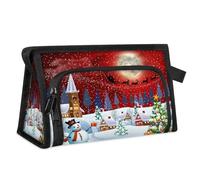 Trousse de maquillage de voyage Merry Christmas pour femmes, hommes, enfants, filles, garçons, vacances, trousse de toilette, trousse de toilette, trousse de douche, organiseur, couleur, L, Organiseur