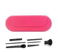 Trousse de maquillage de voyage - Organiseur en silicone avec porte-pinceaux | Trousse de maquillage portable pour femme, rangement compact pour produits de toilette, essentiels de beauté, pochette de