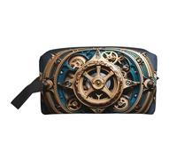 Trousse de maquillage de voyage - Pochette de rangement à imprimé troupeau de bison d'Amérique du Nord, organiseur portable de toilette et de maquillage pour femmes, hommes, usage quotidien