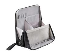 Trousse de Maquillage de Voyage - Pochette Portable | Pochette sur Pied étanche avec Plusieurs Compartiments Portable pour cosmétiques, Voyage, Adolescente, Femme Miroir, Noir, Refer to Description