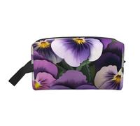 Trousse de maquillage de voyage portable avec imprimé de pensées - Grande capacité - Trousse de toilette pour femme, blanc, Taille unique, Trousse de maquillage