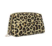 Trousse de Maquillage de Voyage Portable pour Femme, guépard, imprimé léopard, Peau d'animal, Grande Trousse de Maquillage en Cuir imperméable, Trousse de Toilette, Trousse de Rangement de Maquillage