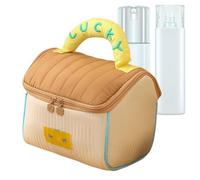 Trousse de maquillage de voyage pour femme - Grande capacité de rangement - Trousse de toilette légère pour la maison et les voyages d'affaires, marron, Refer to description, Unisexe