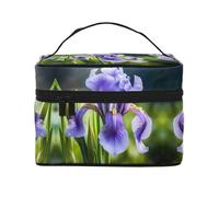 Trousse de maquillage de voyage pour femme - Grande capacité - Motif floral français - 22,9 x 16,5 x 15,7 cm - Grande trousse de maquillage pour filles