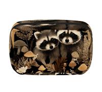 Trousse de maquillage de voyage pour femme, grande capacité, pochette à grande ouverture, accessoires de toilette, pinceaux, chat amusant qui chevauche un requin, Multicolore 11., Taille unique