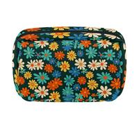 Trousse de maquillage de voyage pour femme, grande capacité, pochette à grande ouverture, accessoires de toilette, pinceaux, pingouins, sapins de Noël, Multicolore 11., Taille unique, Trousse de