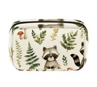 Trousse de maquillage de voyage pour femme, grande capacité, pochette à grande ouverture, accessoires de toilette, pinceaux, chat amusant qui chevauche un requin, Multicolore 6., Taille unique