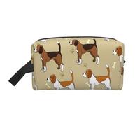 Trousse de Maquillage de Voyage pour Femme, Motif Animal de Compagnie, Mignon et Intelligent, Motif Beagle, Grande capacité