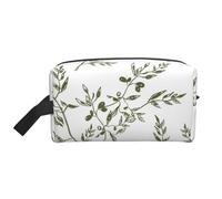 Trousse de Maquillage de Voyage pour Femme, Motif Branche d'olivier, Nourriture et Boissons, Grande capacité