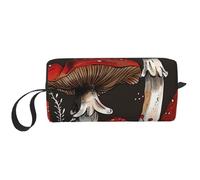 Trousse de maquillage de voyage pour femme Motif champignons rouges, blanc, Taille unique, Trousse de maquillage