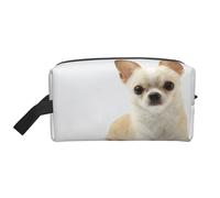 Trousse de Maquillage de Voyage pour Femme, Motif Chihuahua, Animaux Sauvages, mammifères de Race Pure, Grande capacité