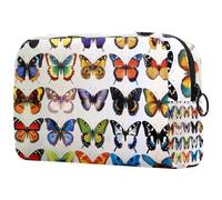 Trousse de maquillage de voyage pour femme - Motif patte de chat - Trousse à crayons - Trousse de toilette pour adolescentes, Multicolore 09, 18.5x7.5x13cm/7.3x3x5.1in