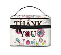Trousse de Maquillage de Voyage pour Femmes et Filles, Grande Trousse de Maquillage, Trousse de Toilette Portable. Merci