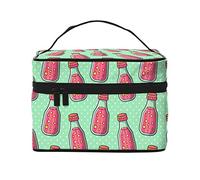 Trousse de Maquillage de Voyage pour Femmes et Filles, Grande Trousse de Maquillage, Trousse de Toilette Portable, Eau gazeuse