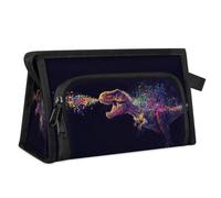 Trousse de maquillage de voyage pour femmes et hommes - Dinosaure T-rex coloré - Trousse de toilette - Trousse de toilette - Trousse de douche, couleur, L, Organiseur de sac