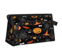 Trousse de maquillage de voyage pour femmes et hommes Motif thème Halloween Sac de lavage cosmétique Trousse de toilette personnelle Sac de douche Organisateur Couleur L Organisateur de Sacs, Couleur,