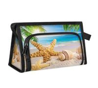 Trousse de maquillage de voyage pour femmes et hommes sur le thème des océans, plage tropicale, trousse de toilette, articles de toilette, trousse de douche, organisateur, couleur, L, Organiseur de