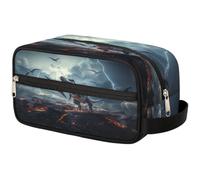 Trousse de maquillage de voyage pour femmes, hommes, enfants, filles, garçons, motif dinosaure T-Rex, trousse de toilette, trousse de toilette, trousse de toilette, trousse de douche, couleur, Taille