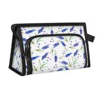 Trousse de maquillage de voyage pour homme et femme - Aquarelle fleur lavande - Trousse de toilette multifonction - Trousse de toilette cosmétique - Trousse de douche, couleur, L, Organiseur de sac