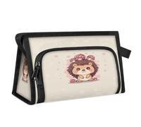 Trousse de maquillage de voyage pour homme et femme - Motif hérisson mignon - Trousse de toilette - Trousse de toilette - Organiseur, couleur, L, Organiseur de sac
