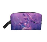 Trousse de Maquillage de Voyage Purple Dolphin, Grande capacité, idéale pour Les Femmes