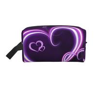 Trousse de Maquillage de Voyage Purple Hearts Grande capacité pour Femme