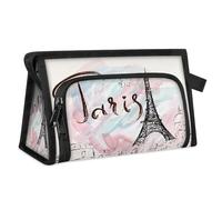 Trousse de maquillage de voyage tour Eiffel Paris pour femmes, hommes, enfants, filles, garçons, tour Eiffel, trousse de toilette, trousse de toilette, trousse de douche, organisateur, couleur, L,
