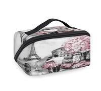 Trousse de maquillage de voyage Tour Eiffel pour femmes, hommes, filles, garçons, Paris Tour Eiffel, trousse de toilette portable, trousse de toilette, trousse de douche, organisateur d'articles de