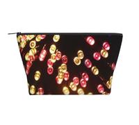 Trousse de maquillage de voyage trapézoïdale avec fermeture éclair pour femme - Motif cerises, Lanterne en papier., Taille unique, Trousse de maquillage