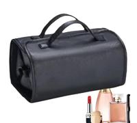 Trousse de maquillage de voyage, trousse de toilette de grande capacité, trousse de maquillage portable avec compartiments, matériau imperméable, sac de transport léger pour les nuits, les longs