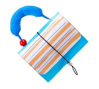 Trousse de maquillage de voyage | Trousse de toilette de voyage pliable pour femme, sac de rangement de maquillage étanche à enrouler pour femme, salle de bain et douche, Sac à rabat bleu, Voir