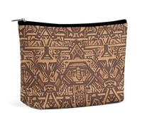Trousse de Maquillage de Voyage, Trousse de Toilette Portable en Bois scié, Grande capacité, Pochette à Fermeture éclair, Trousse de Maquillage, Trousse de Toilette étanche pour Femmes et Hommes