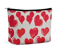 Trousse de maquillage de voyage, trousse de toilette portable en forme de cœur, grande capacité, pochette à fermeture éclair, trousse de toilette étanche pour homme et femme, Juliette Heart, Taille