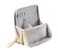 Trousse de maquillage debout - Grande capacité de rangement étanche, design vertical peu encombrant, construction en matériau durable, poignée facile à transporter, fermeture éclair sécurisée |