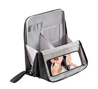 Trousse de maquillage debout - Grande capacité - Trousse de rangement à large ouverture - Trousse à cosmétiques Oxford - Trousse de maquillage portable avec séparateur pour l'organisation des produits