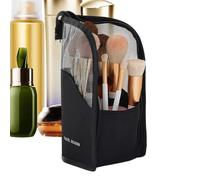Trousse de maquillage debout - Pochette de rangement étanche à plusieurs compartiments | Rangement de toilette compact pour pinceaux, rouge à lèvres, crayon à sourcils - Femme Maison Voyage Camping Va