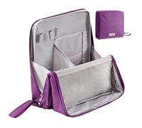 Trousse de Maquillage Debout, Trousse de Maquillage Verticale Portable imperméable - Accessoires pour Rouge à lèvres, crème Solaire, Fard à paupières, de Teint, Lilas, Voir Description