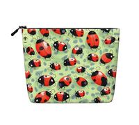 Trousse de maquillage - Délicieux Cupcakes Imprimé Faux Chanvre Organisateur de Toilette Voyage Un Pack pour de multiples utilisations, Rangement quotidien, Dessin animé coccinelles, Taille unique