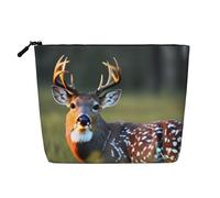 Trousse de maquillage - Derniers rayons du soleil sur les vagues de la mer - Imprimé faux chanvre - Organiseur de toilette de voyage pour plusieurs utilisations - Rangement quotidien, Joli cerf