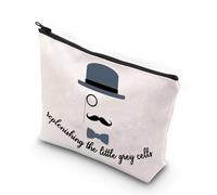 Trousse de maquillage détective pour fans de détective - Cadeau pour les fans de détective - Reconstituant les petites cellules grises - Poirot moustache, Reconstituer le Royaume-Uni