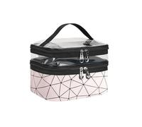 Trousse de Maquillage Double,Trousses de Toilette avec Compartiment,Imperméable Trousse Maquillage pour les Voyages,Trousses de Toilette pour Femme,Organisateur de Maquillages,23 x 17 x 16 cm